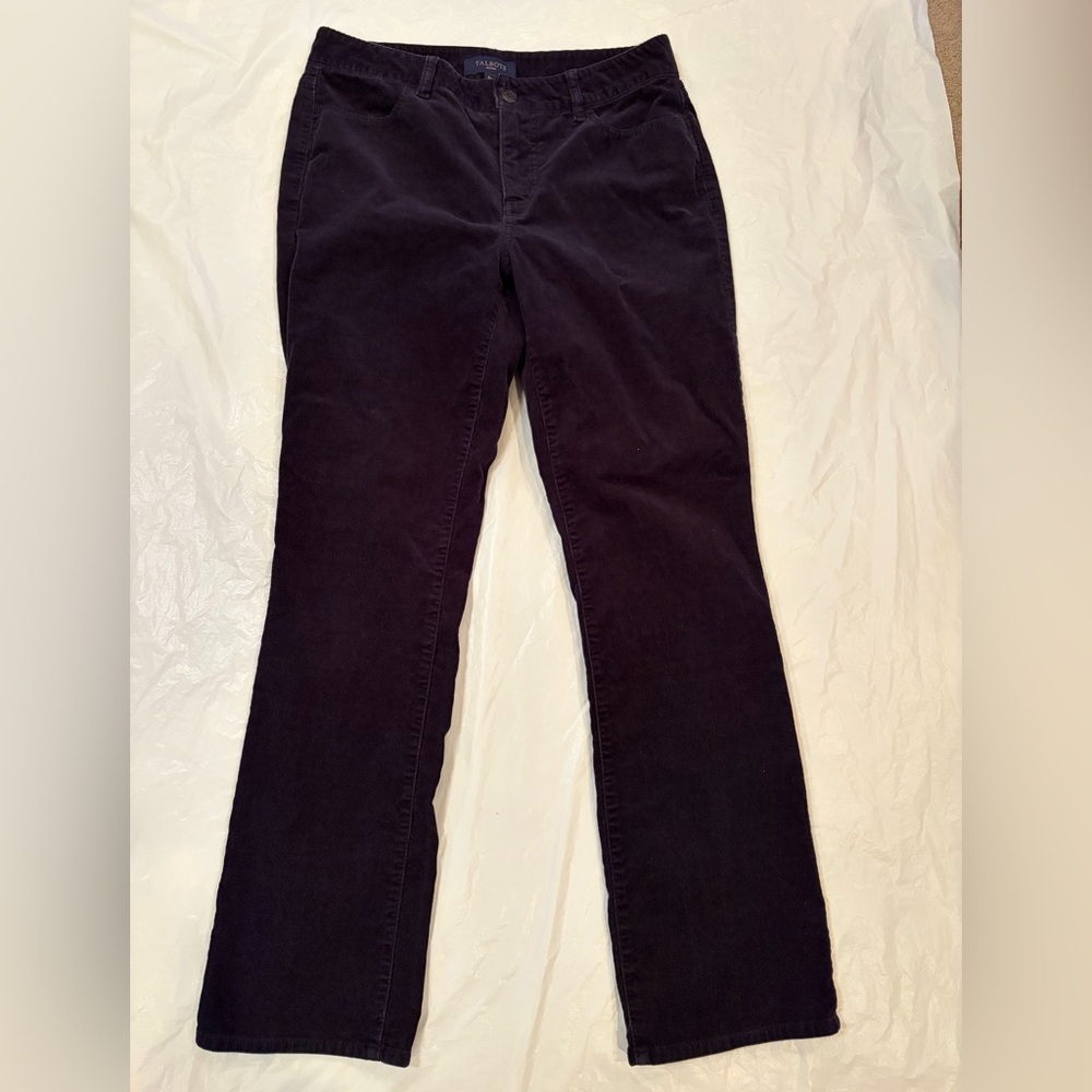 Talbots Petitie Corduroy Pants Women's 8P Navy Light Weight Corduroy Heritage